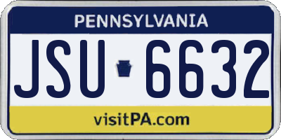 PA license plate JSU6632