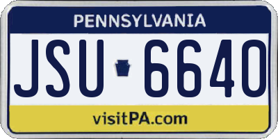 PA license plate JSU6640