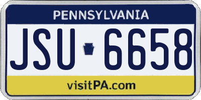 PA license plate JSU6658