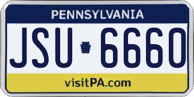 PA license plate JSU6660
