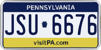 PA license plate JSU6676