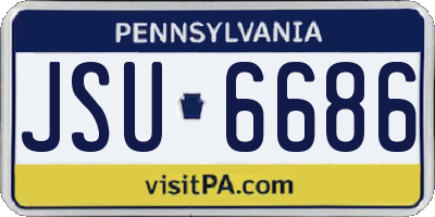 PA license plate JSU6686