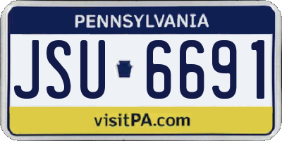 PA license plate JSU6691