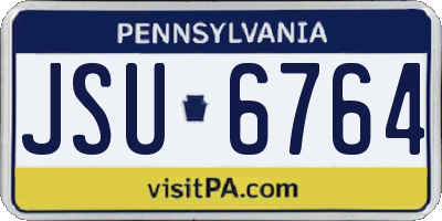 PA license plate JSU6764