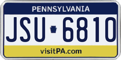 PA license plate JSU6810