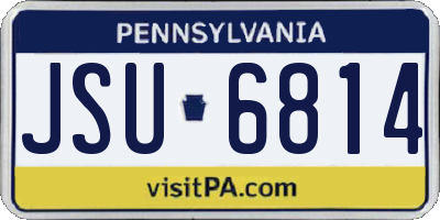 PA license plate JSU6814