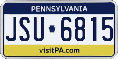 PA license plate JSU6815