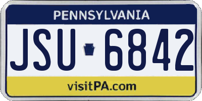 PA license plate JSU6842