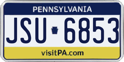 PA license plate JSU6853