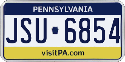 PA license plate JSU6854