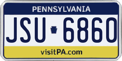 PA license plate JSU6860