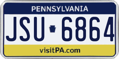 PA license plate JSU6864