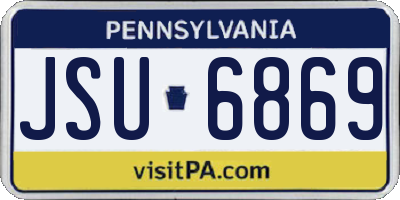 PA license plate JSU6869