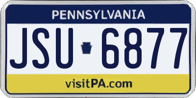 PA license plate JSU6877