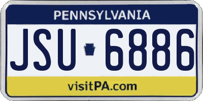 PA license plate JSU6886