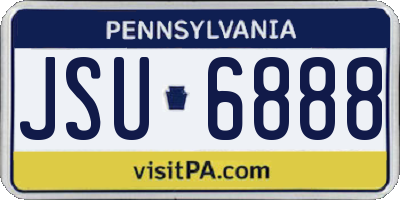 PA license plate JSU6888