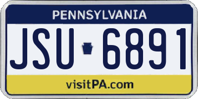 PA license plate JSU6891