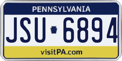 PA license plate JSU6894
