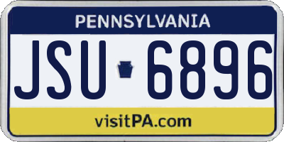 PA license plate JSU6896