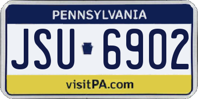 PA license plate JSU6902