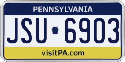 PA license plate JSU6903