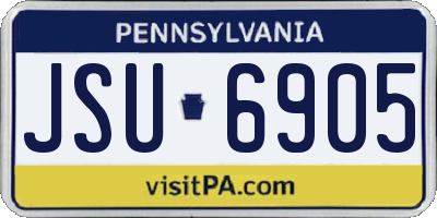 PA license plate JSU6905
