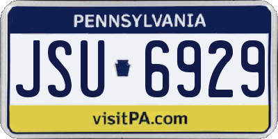 PA license plate JSU6929