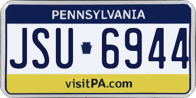 PA license plate JSU6944