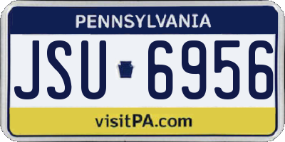 PA license plate JSU6956