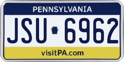 PA license plate JSU6962