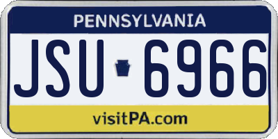 PA license plate JSU6966