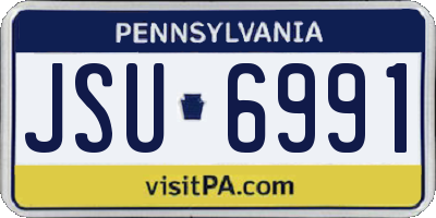 PA license plate JSU6991