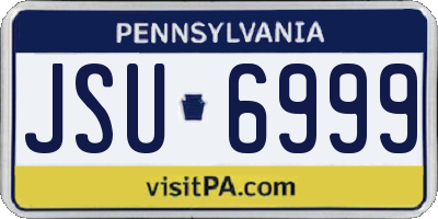 PA license plate JSU6999