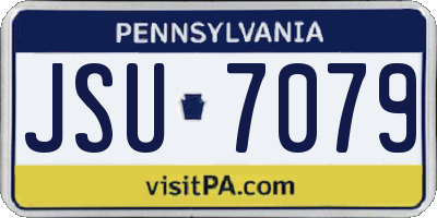 PA license plate JSU7079