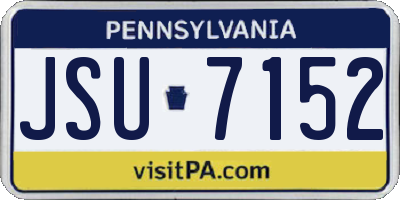 PA license plate JSU7152