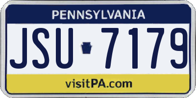 PA license plate JSU7179
