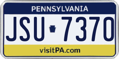 PA license plate JSU7370