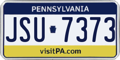 PA license plate JSU7373