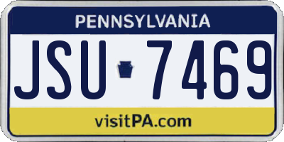 PA license plate JSU7469