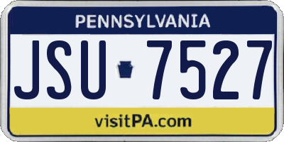 PA license plate JSU7527