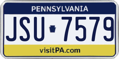 PA license plate JSU7579