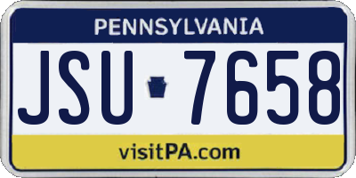 PA license plate JSU7658