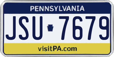 PA license plate JSU7679