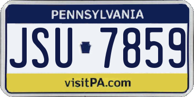 PA license plate JSU7859