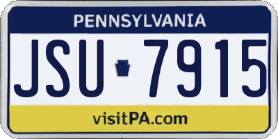 PA license plate JSU7915