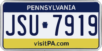 PA license plate JSU7919