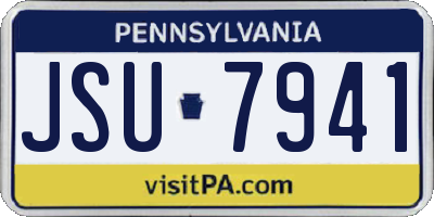 PA license plate JSU7941