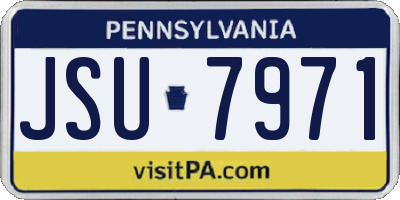 PA license plate JSU7971