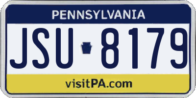 PA license plate JSU8179