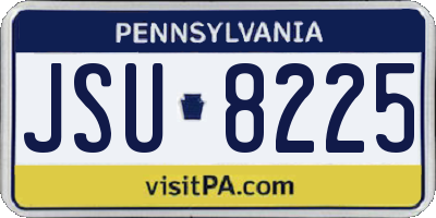 PA license plate JSU8225